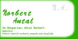 norbert antal business card